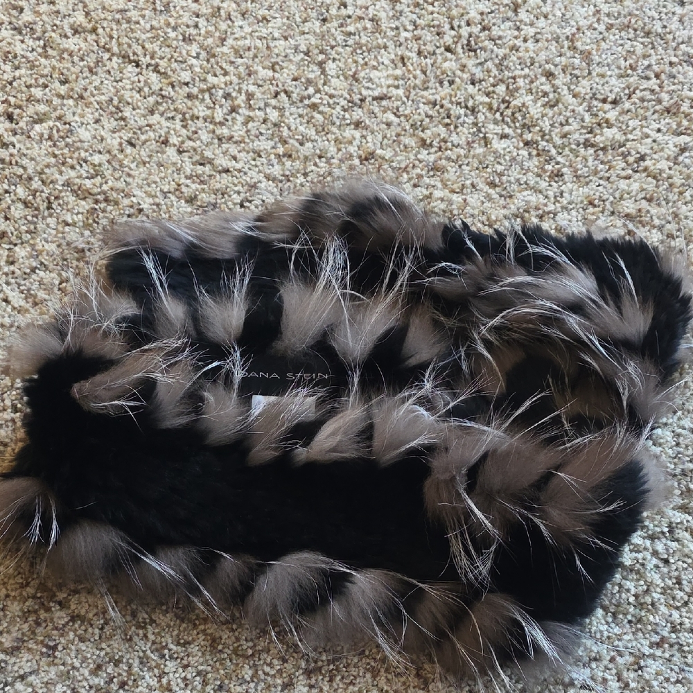 Dana Stein Rabbit And Fox Fur Scarf
